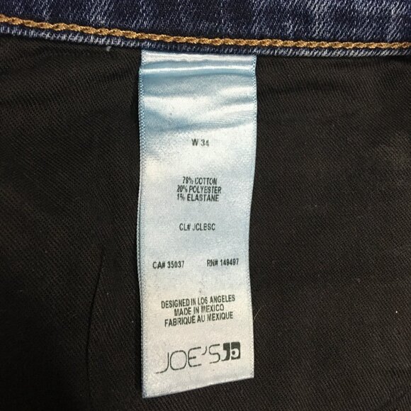 Joe's Mens Crispin Slim Fit Blue Jeans size 34x34 Stretch Denim Pants Handsome - Picture 6 of 15
